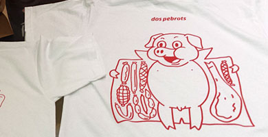 Merchandising DOS PEBROTS espalda